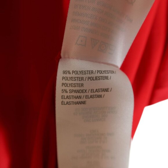 SUSAN GRAVER Artisan Liquid Knit Jeweled V Neck Tunic Top 3X Red Short Sleeve - Picture 6 of 7